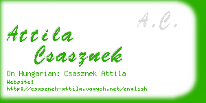 attila csasznek business card